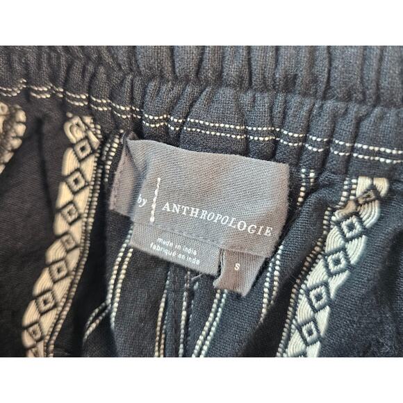 Anthropologie patch pocket ankle crop pants drawstring waist boho comfort small - Picture 6 of 11
